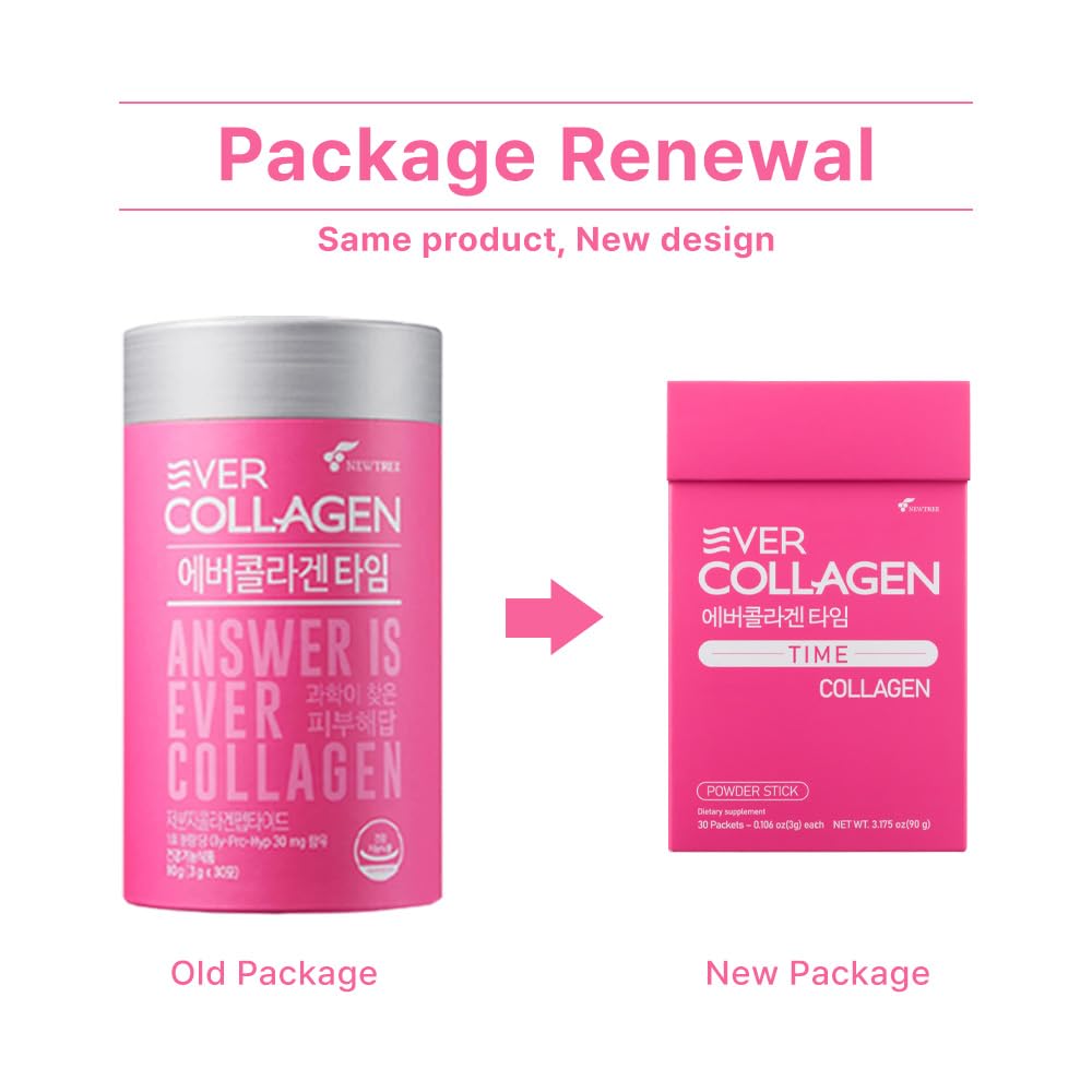 Ever Collagen Time NewTree ouverture sachet pomme, dégustation directe sans eau possible et agréable.