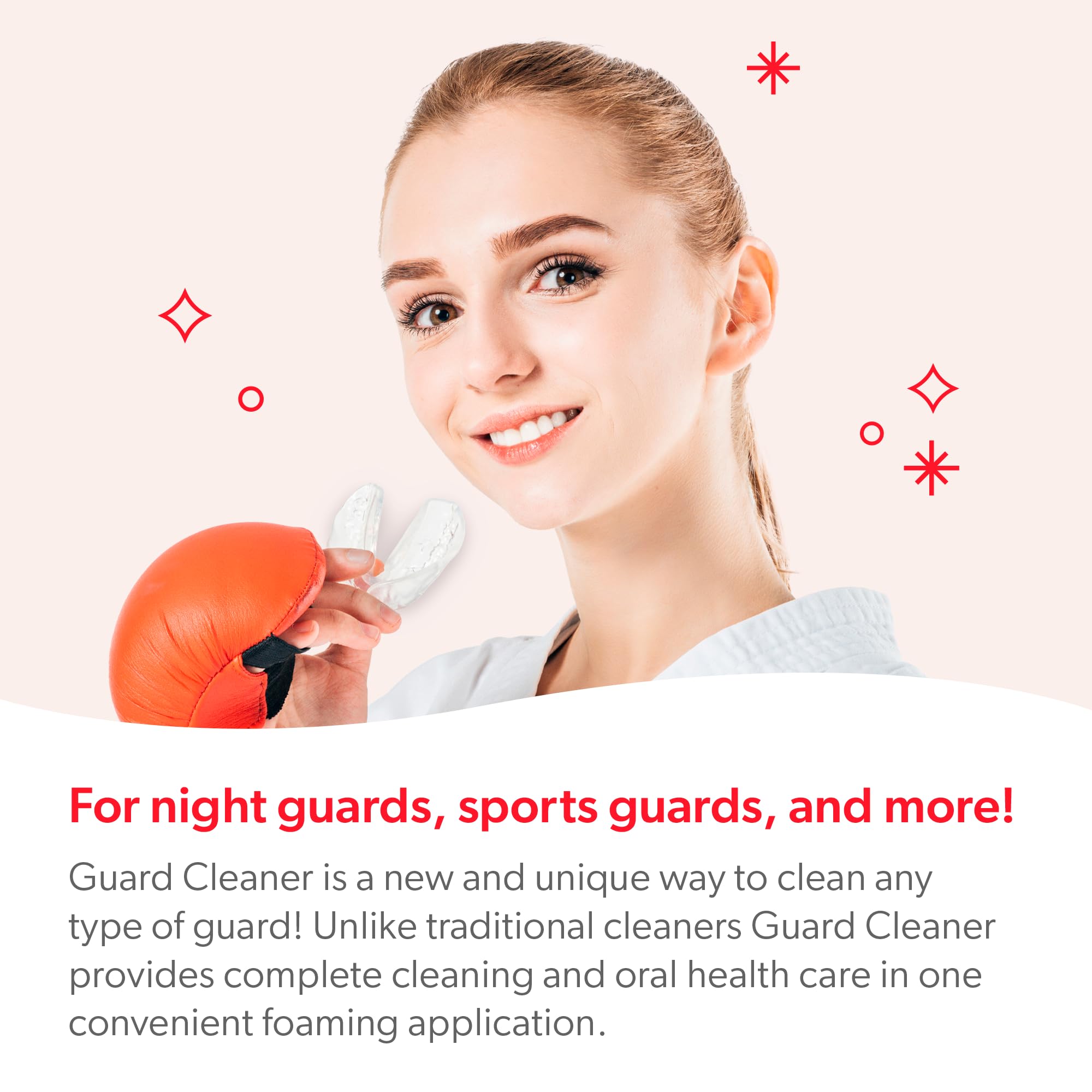 EverSmile Mousse nettoyante protège-dents usage sportif et nocturne pour haleine fraîche.