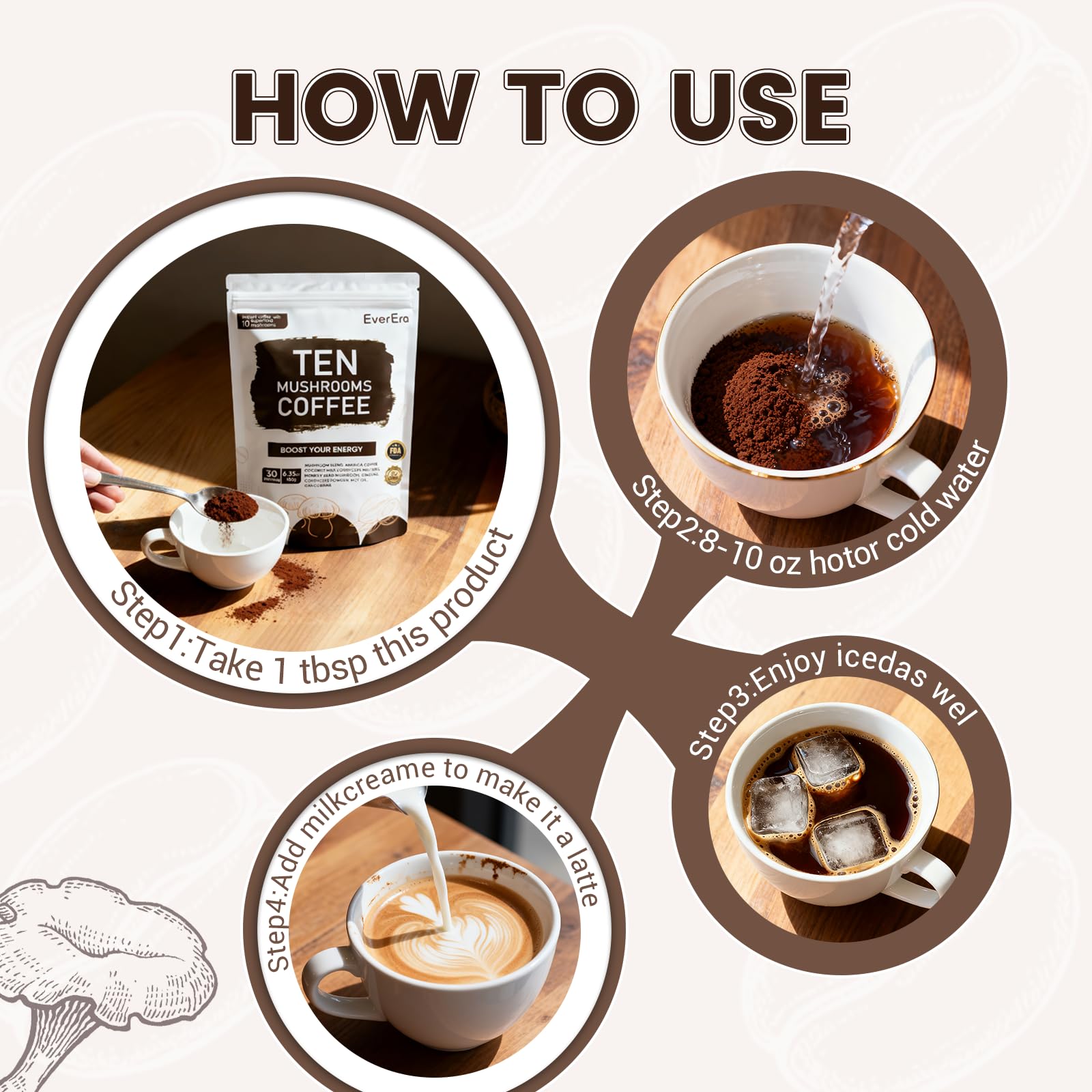 EverEra café champignons bio – digestion légère et confort quotidien