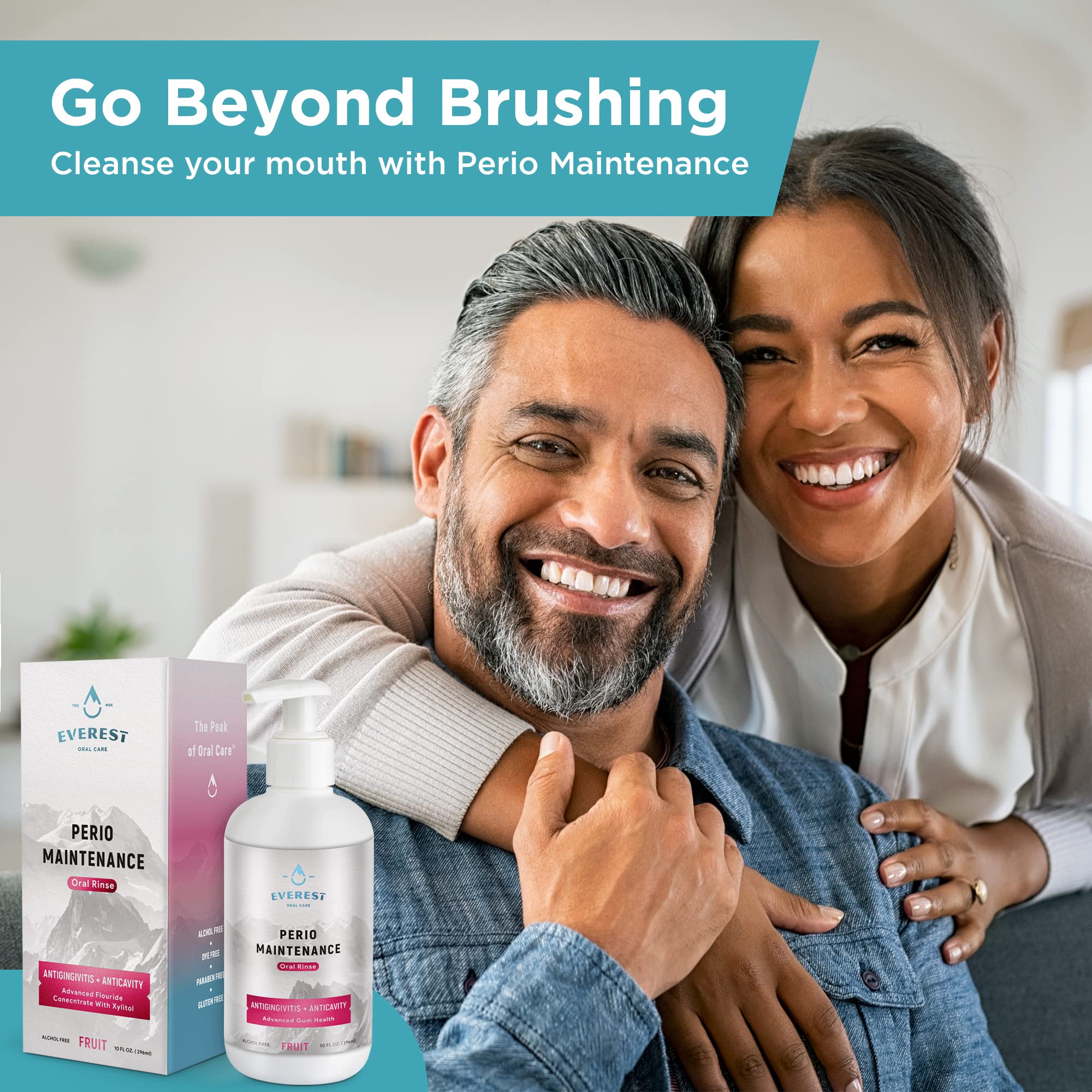 Everest Oral Care Perio Maintenance : étiquette claire et informative.
