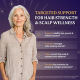 Everfaith Hair Formula Plus – Étiquette montrant les ingrédients clefs pour cheveux sains.