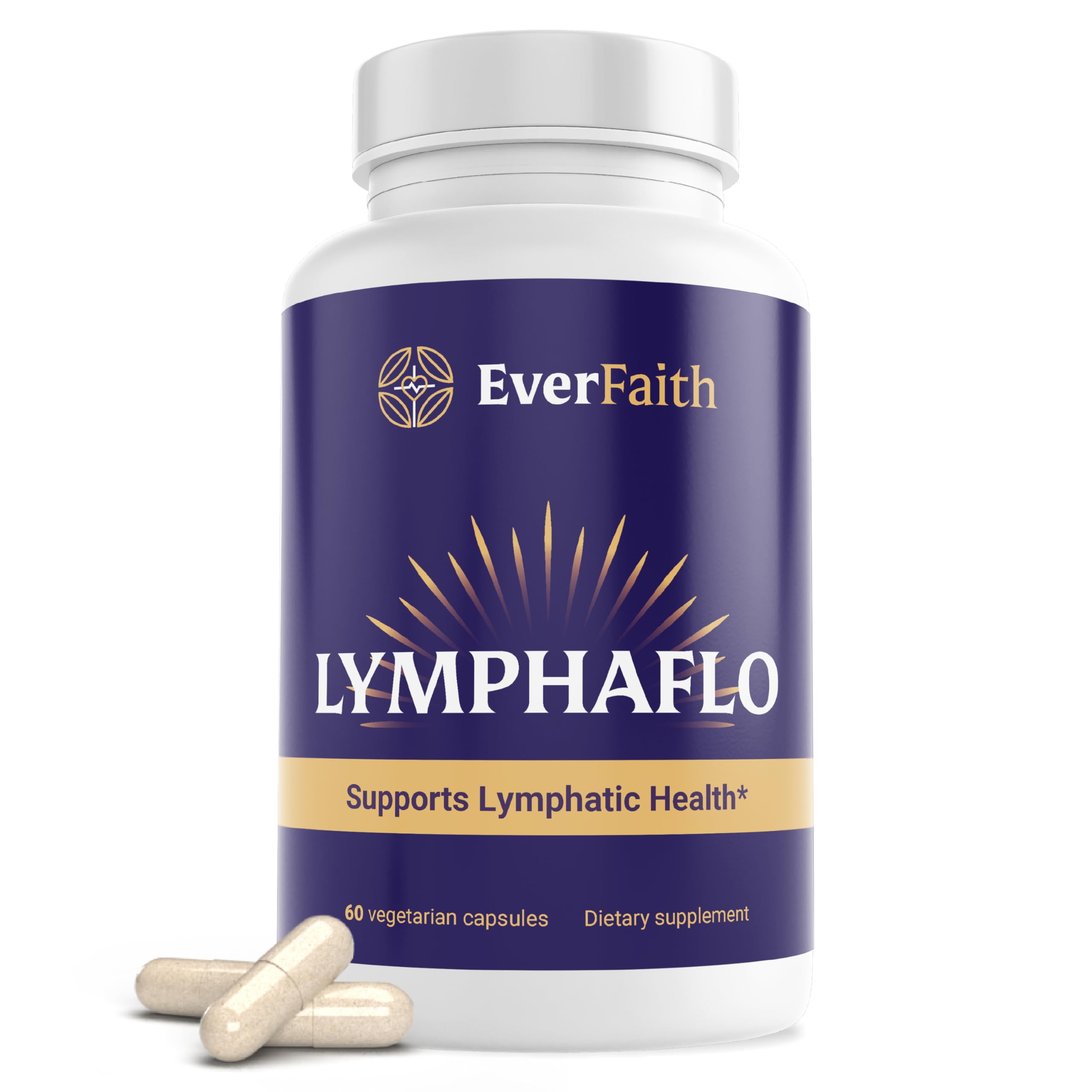 Bouteille EVERFAITH LymphaFlo prête à l'emploi pour le soutien lymphatique.