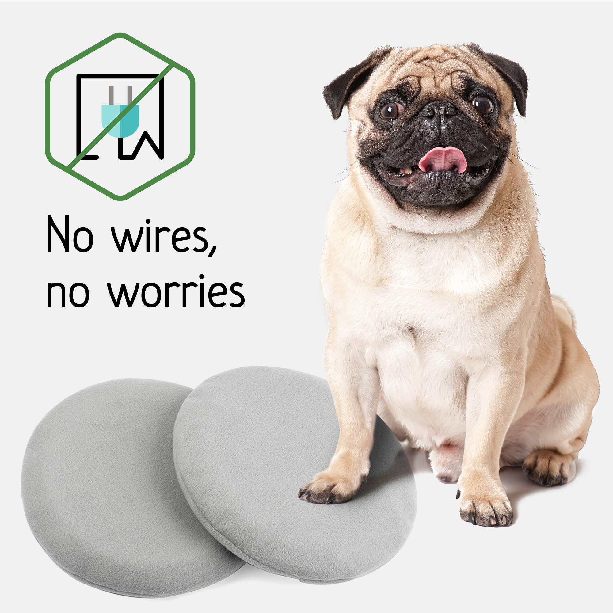 Evergreen Pet Supplies disque chaleur gris neutre s’intègre facilement à votre déco.