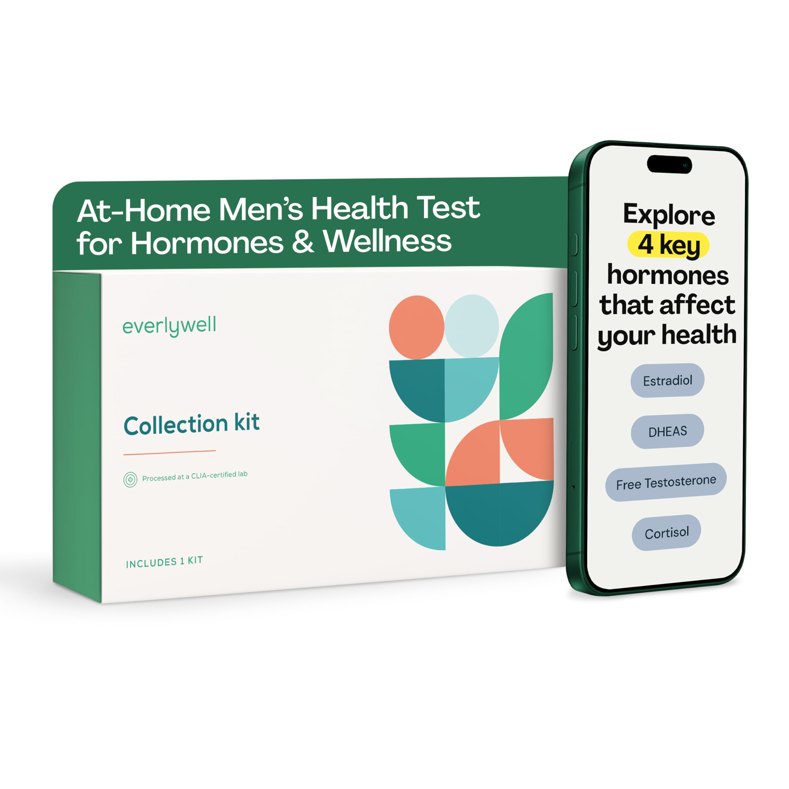 Everlywell kit collection homme prêt à l'emploi pour test à domicile pratique.