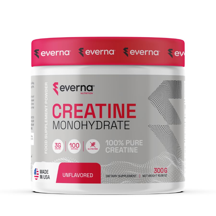 EVERNA Creatine Monohydrate, emballage pratique pour l’usage quotidien.