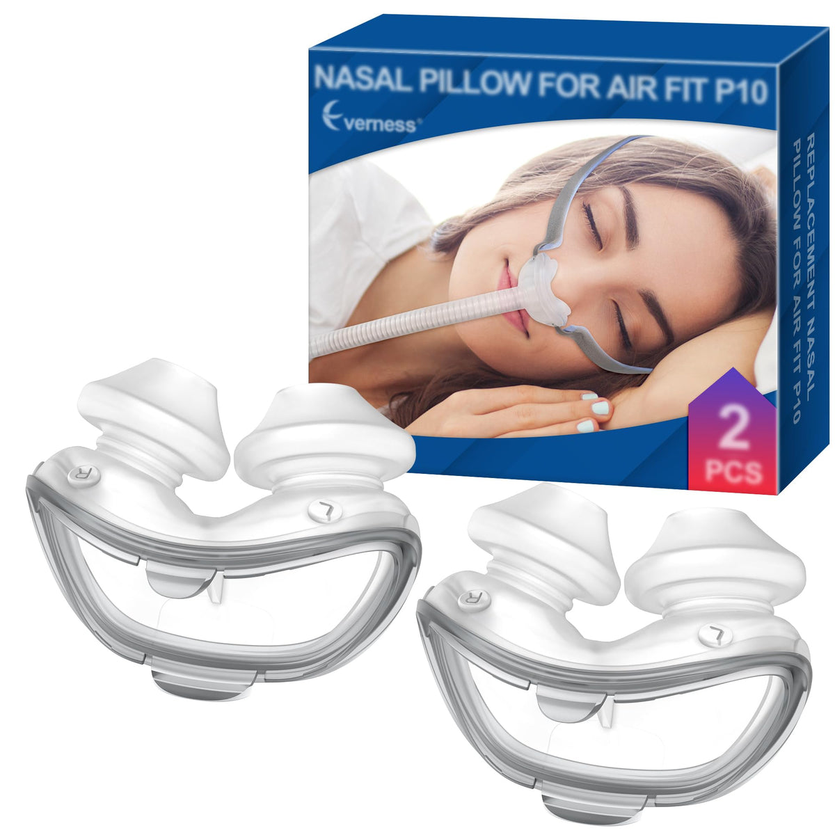 Everness coussin nasal Airfit P10 moyen ensemble pour nuit sans fuite.