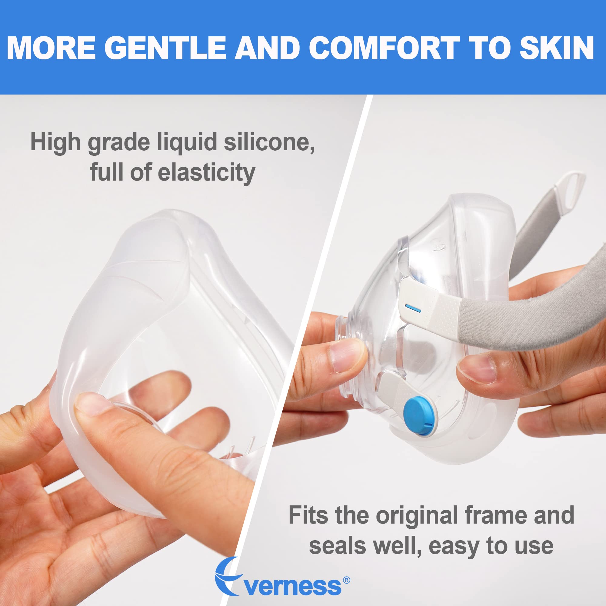 Everness coussins-remplacement-l-f20: revêtement silicone doux pour plus de confort.