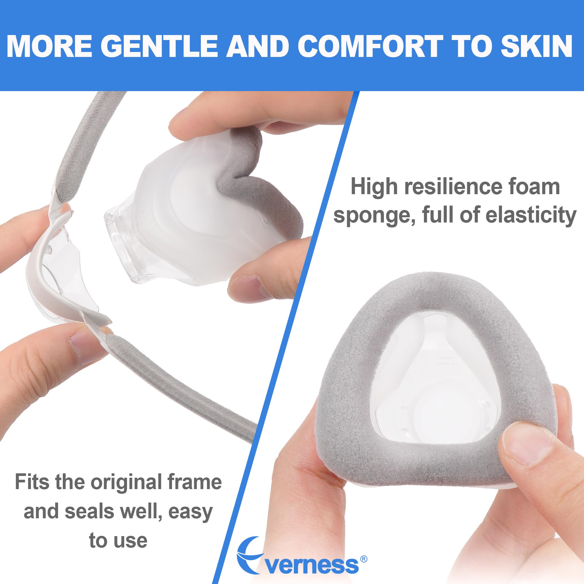 Everness joint en silicone — arche du nez assure une meilleure adhérence.