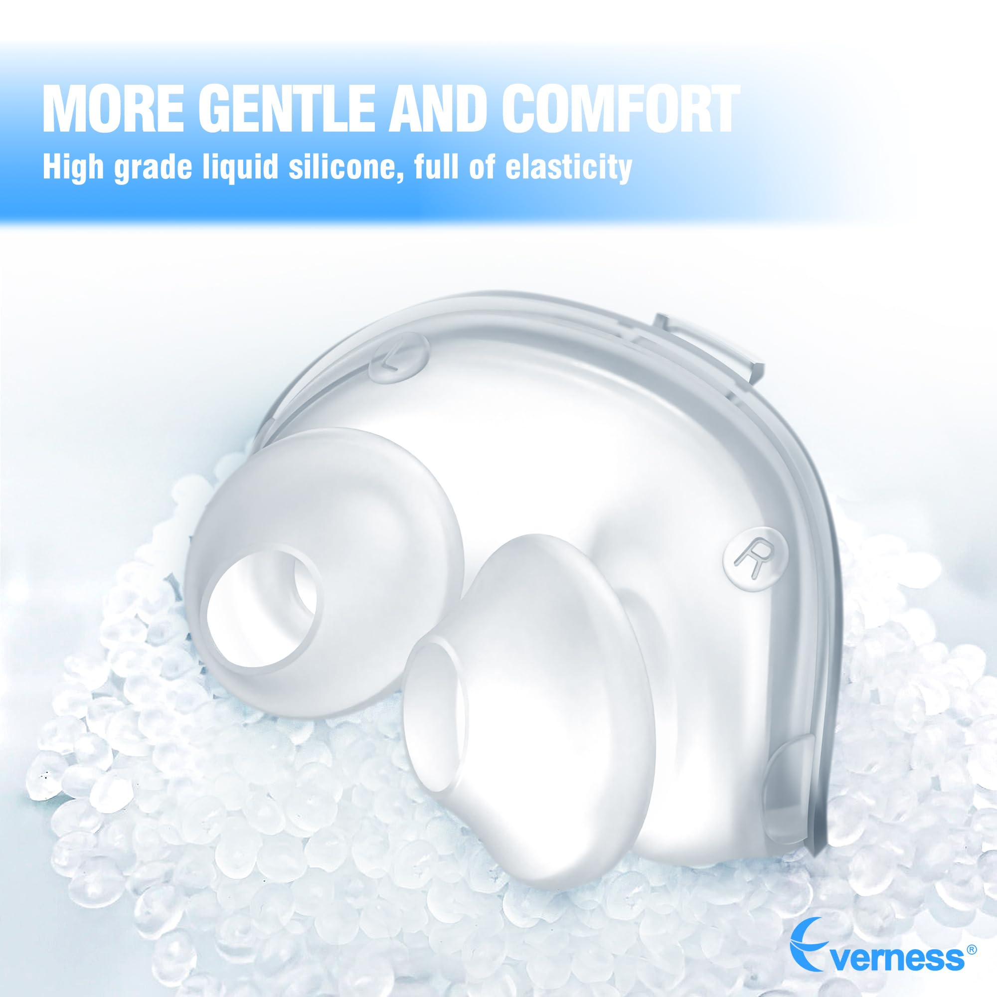 Everness silicone doux sur coussin nasal Airfit P10 confort accru.