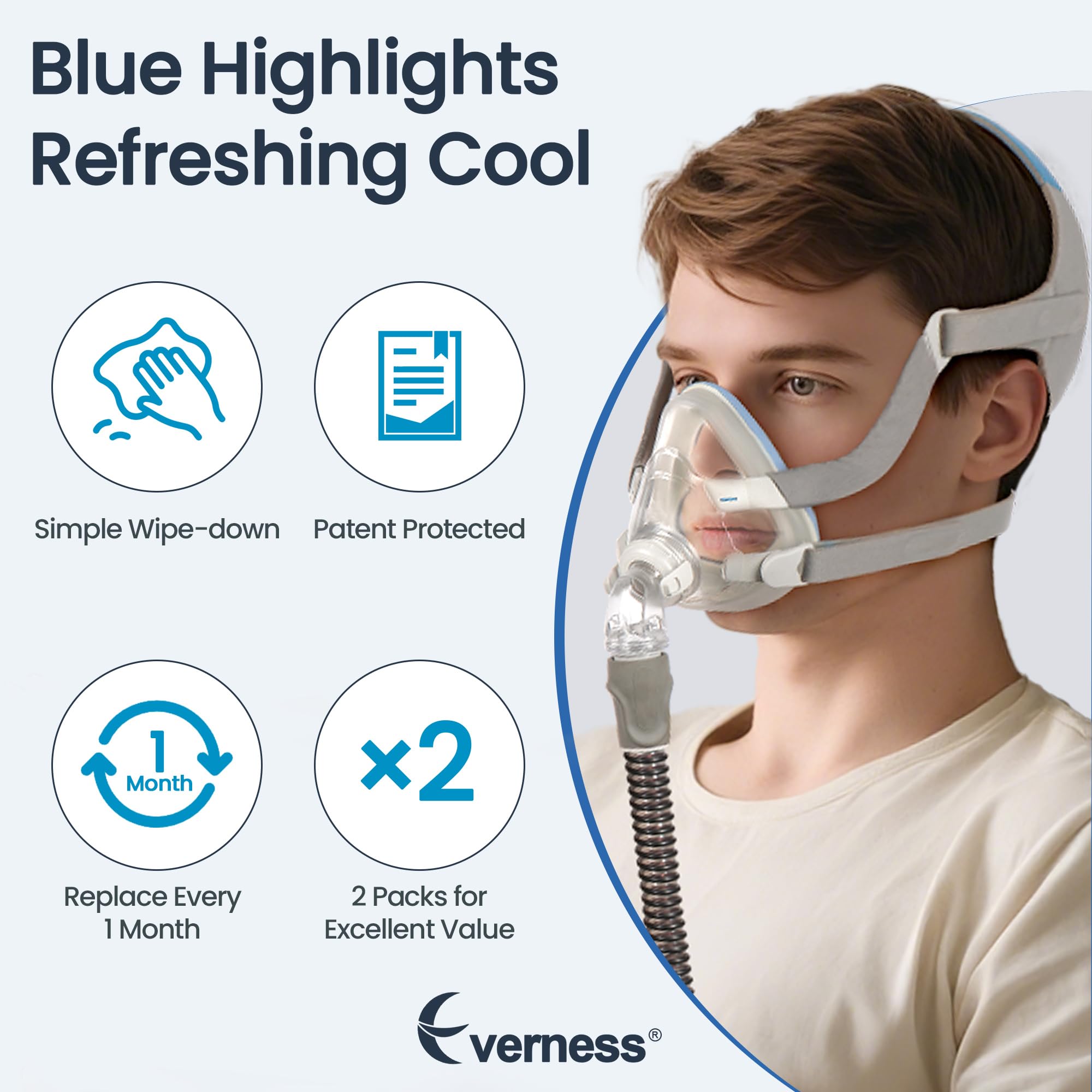 Everness silicone médical zone nez assure une étanchéité légère et durable.