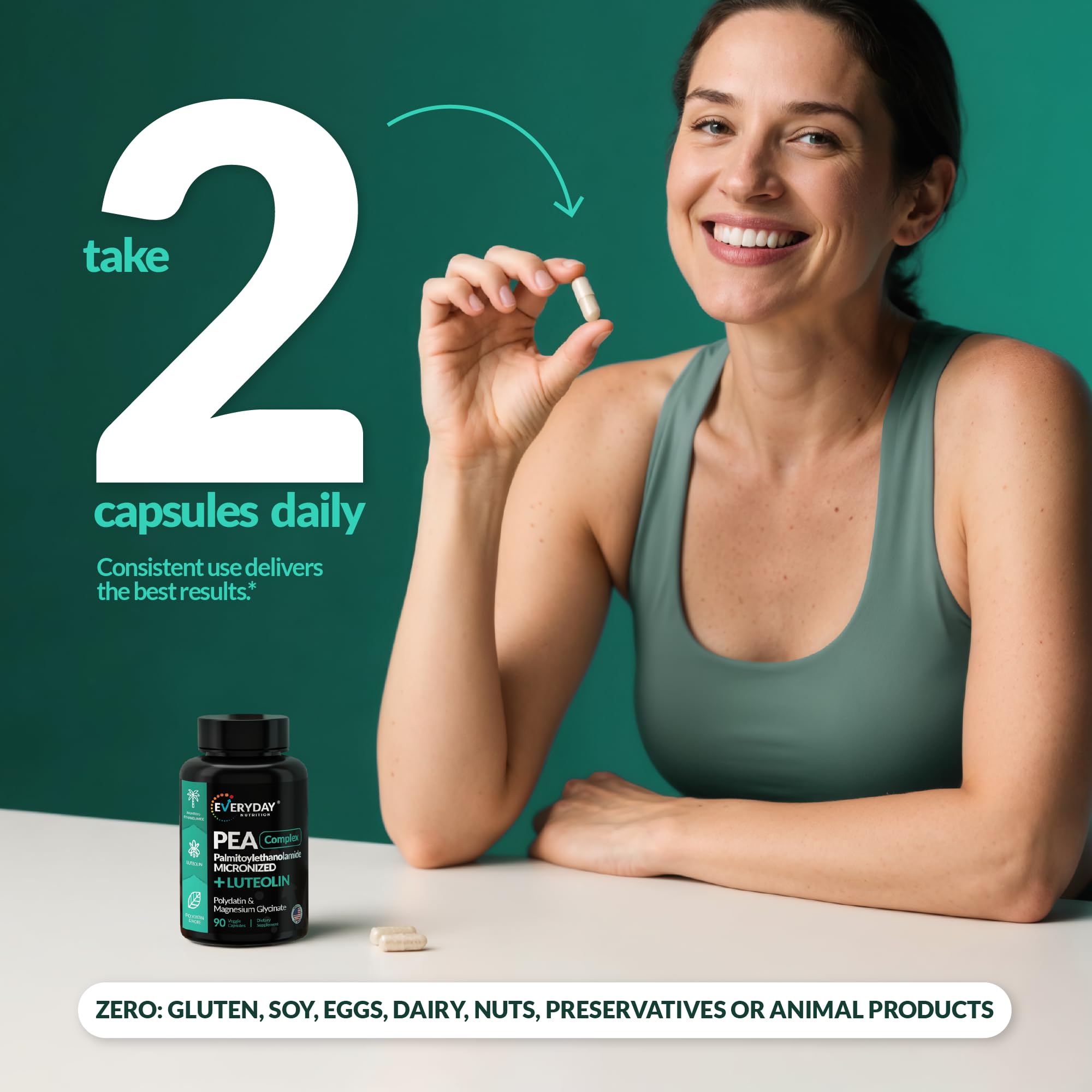 EVERYDAY NUTRITION Bouteille pratique de 90 capsules pour votre routine.