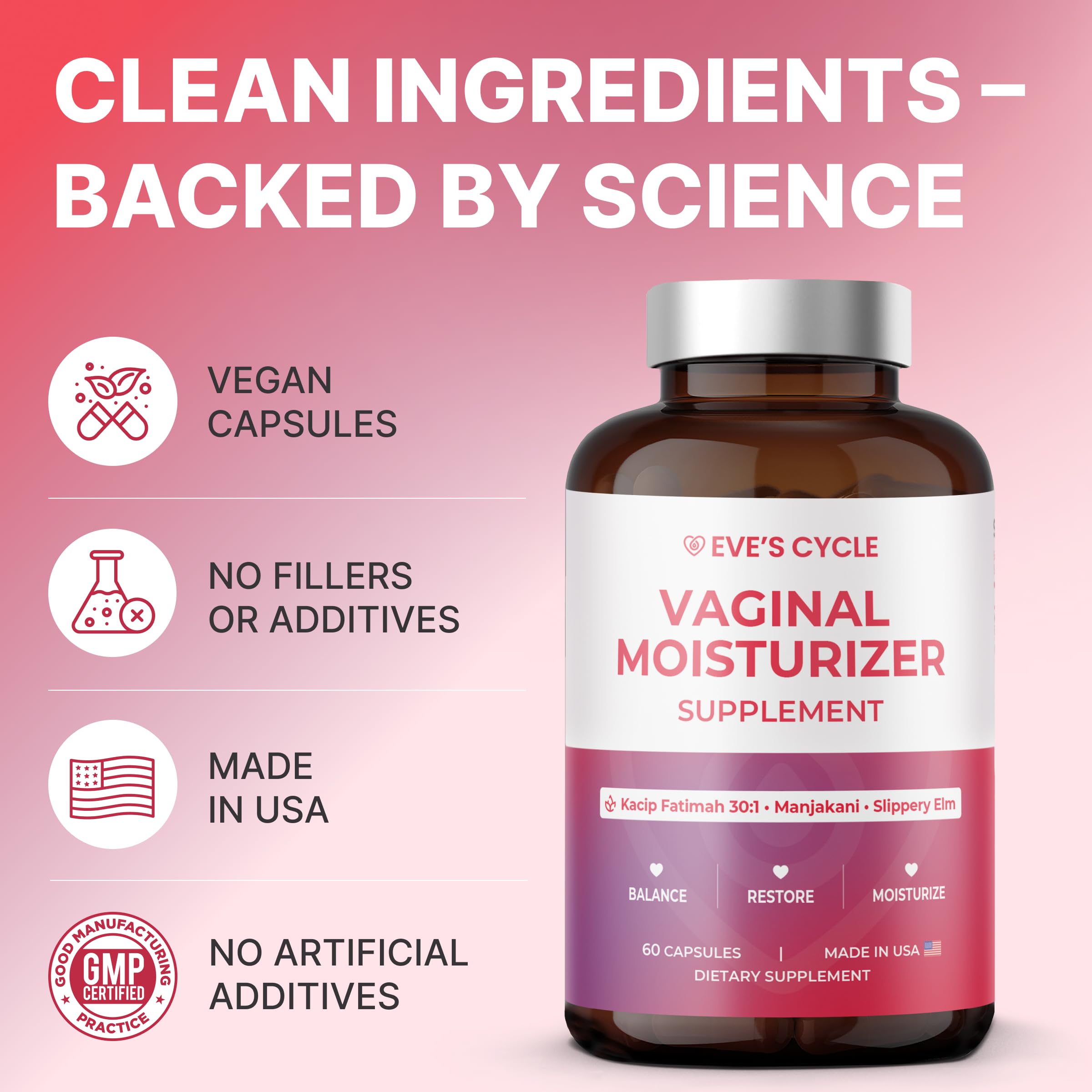 Capsules Eve's Cycle, dosage quotidien recommandé.