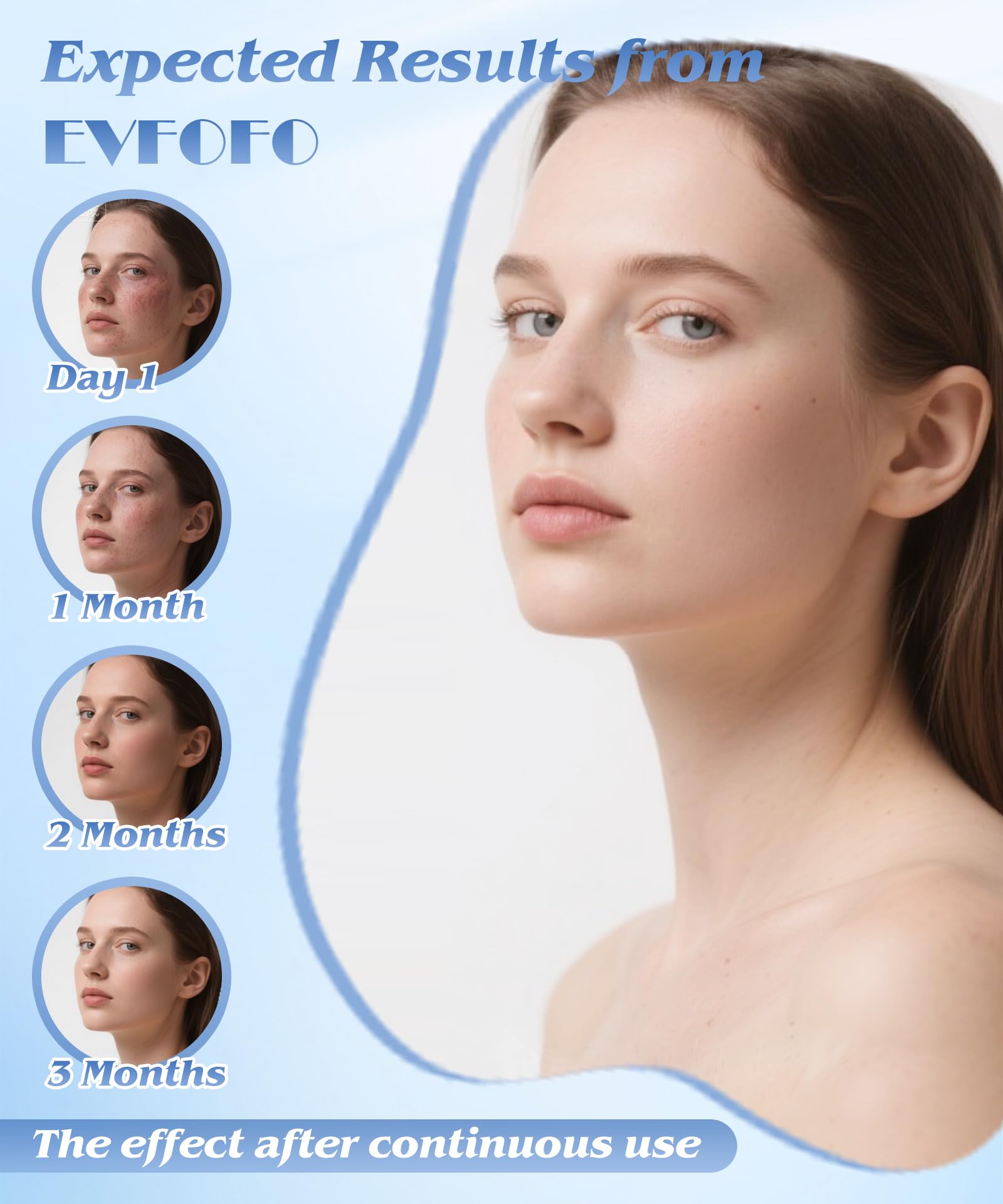 Masque EVFOFO silicone vert doux visage confort et ajustement
