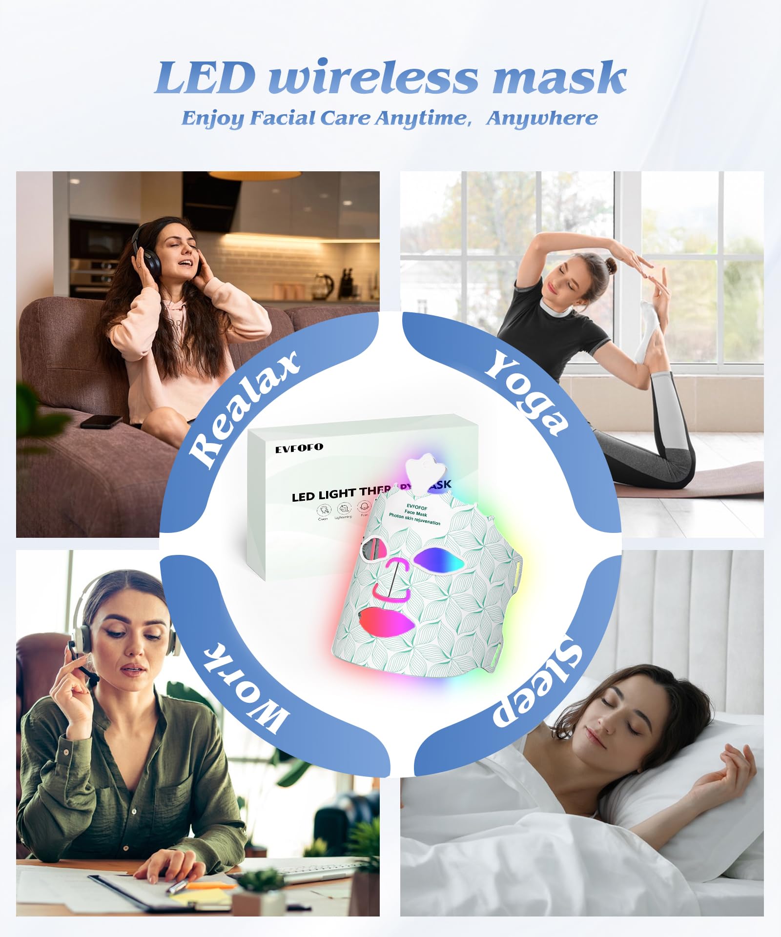 Masque EVFOFO utilisation rapide 10-15 minutes visage