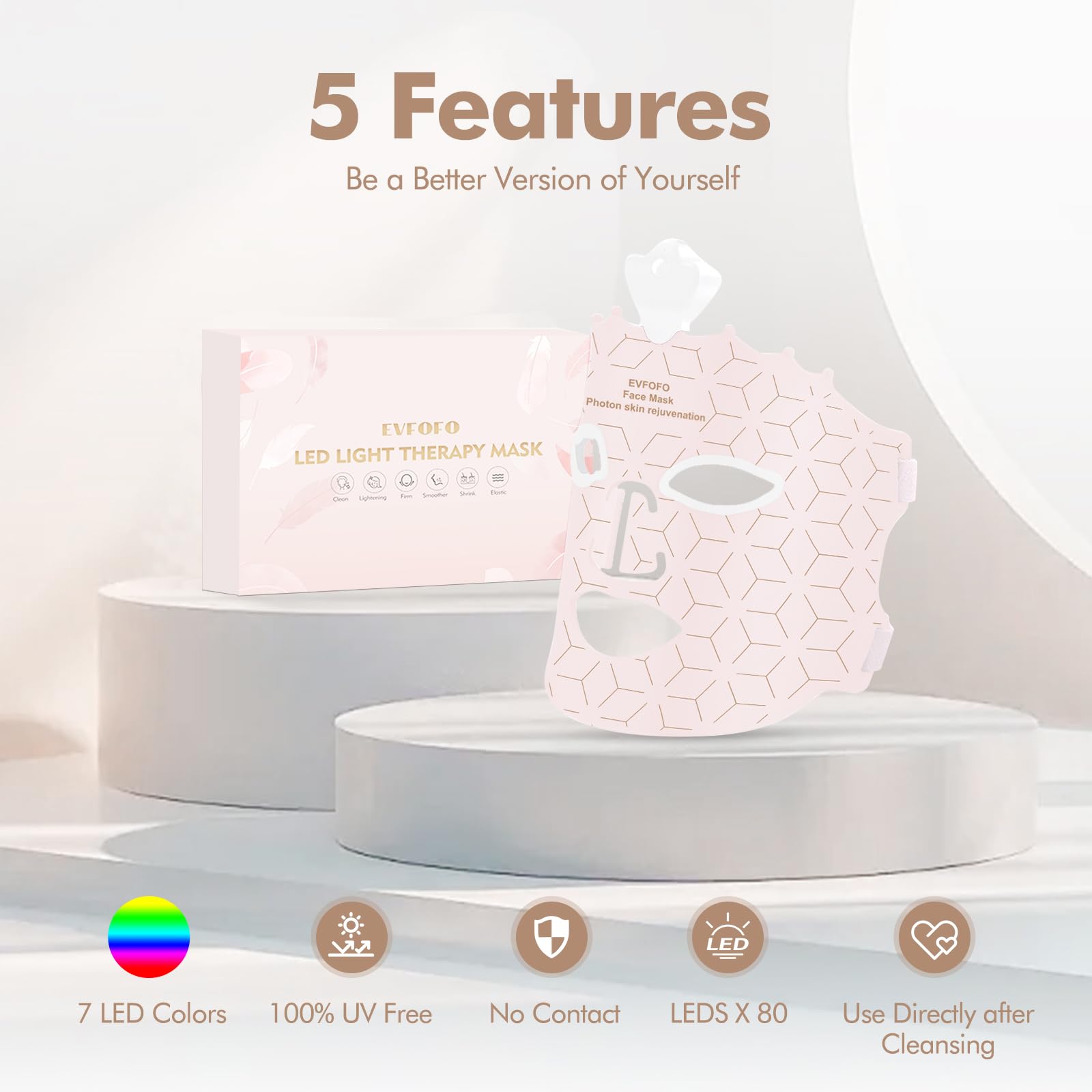 Masque EVFOFO Visage Confort doux et léger pour un port prolongé