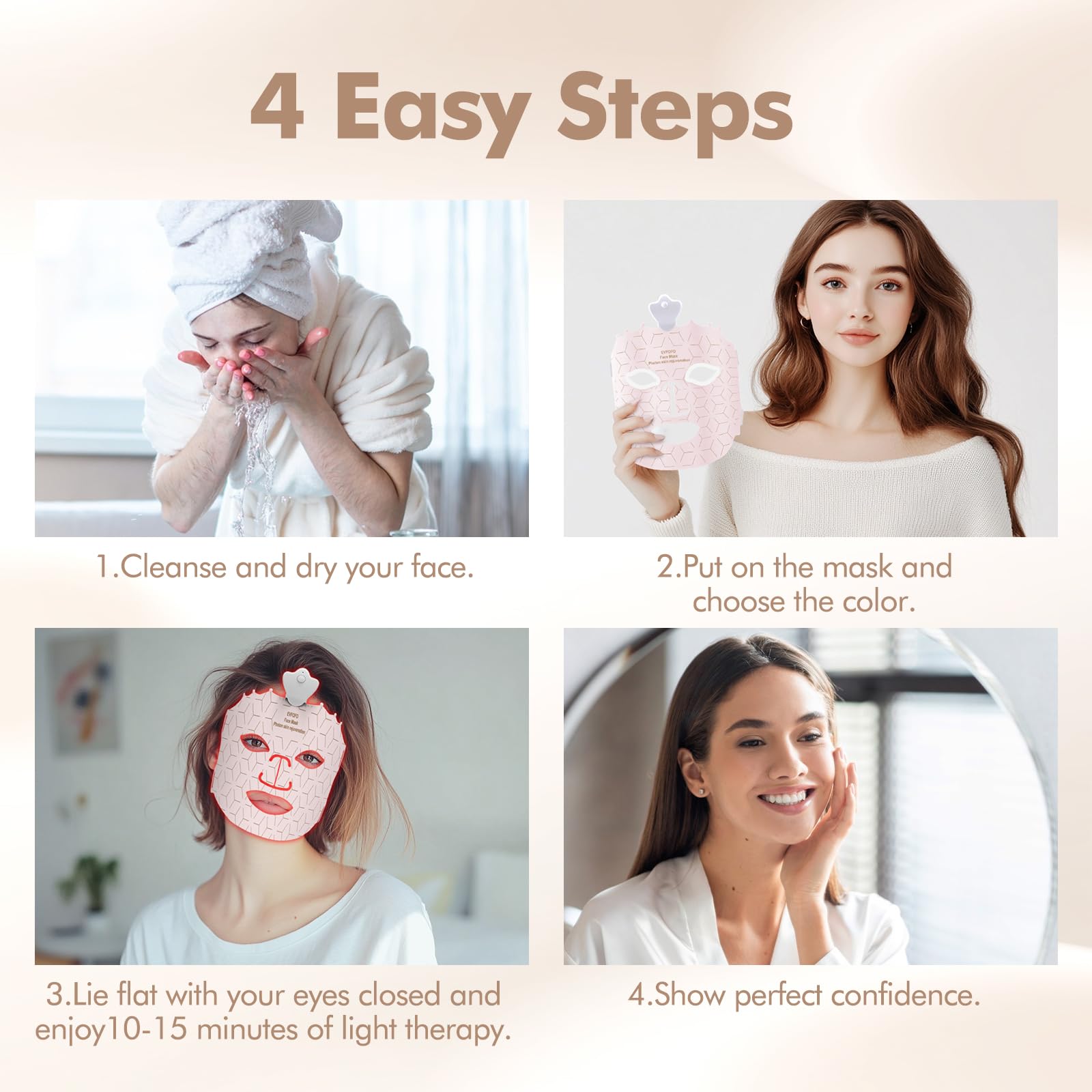 Masque EVFOFO Visage Design rose élégant