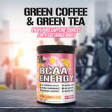 EVL BCAAs détail poudre zoom: texture fine prête à mélanger