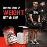 EVL BCAAs ratio 2:1:1, acides aminés essentiels pour soutien musculaire.