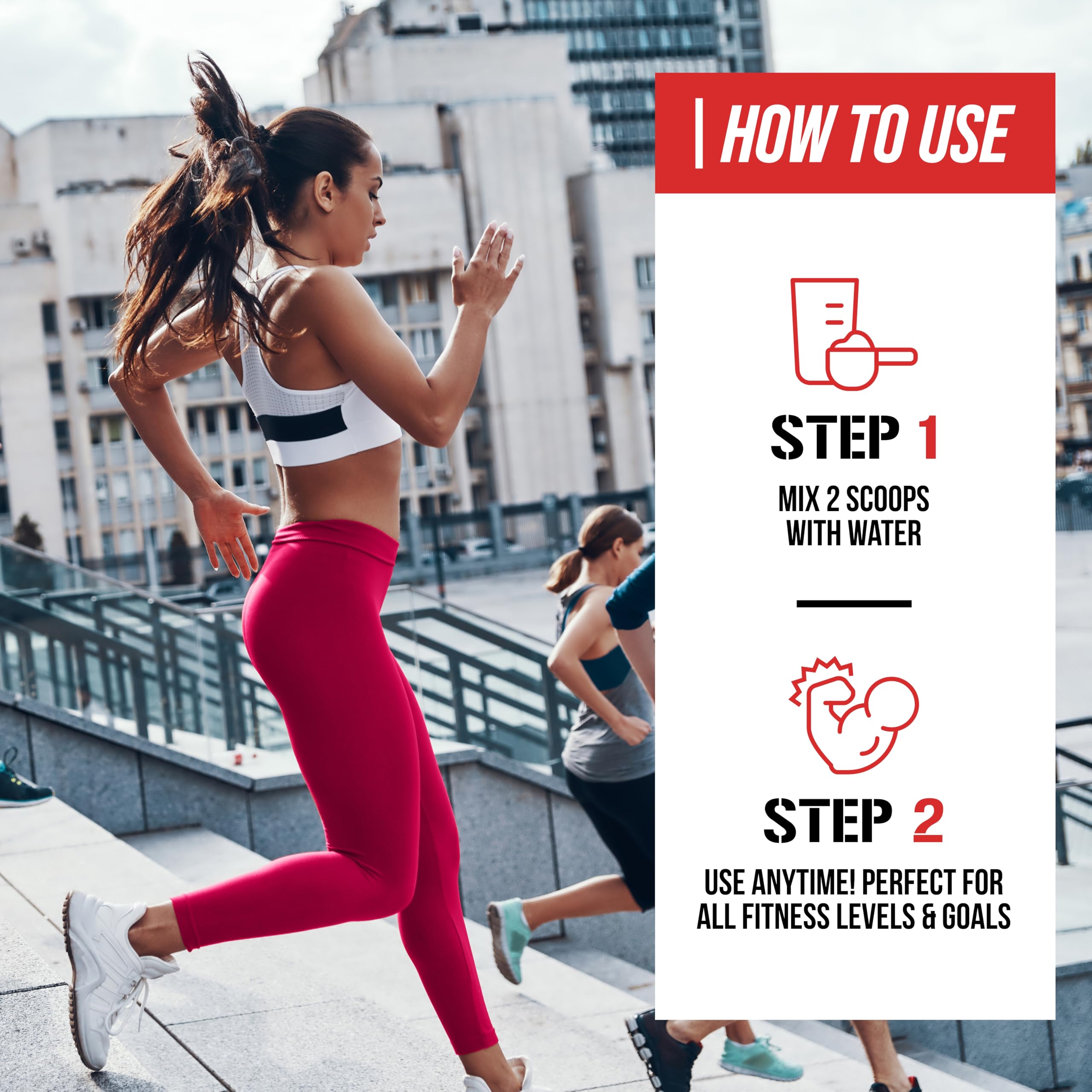 EVL BCAA Energy se mélange dans l'eau pour hydratation efficace.