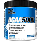 EVL BCAA Poudre Blue Raz, goût rafraîchissant pour récupération après entraînement.