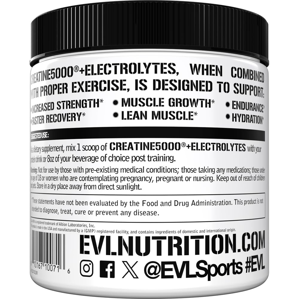 Evlution Creatine5000 - boisson post-entraînement, récupération et énergie.