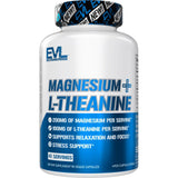 Evlution Magnesium + L-Theanine, bouteille-relaxation, soutien potentiel à la détente quotidienne.