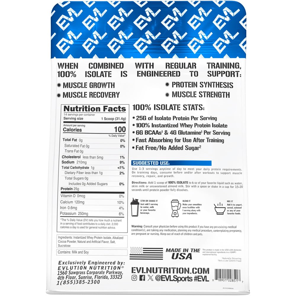Evlution 100% Isolate filtration triple qui préserve les acides aminés.