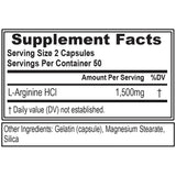 Capsules L-Arginine 1500mg d’Evlution Nutrition, formulation concentrée pour l'énergie.