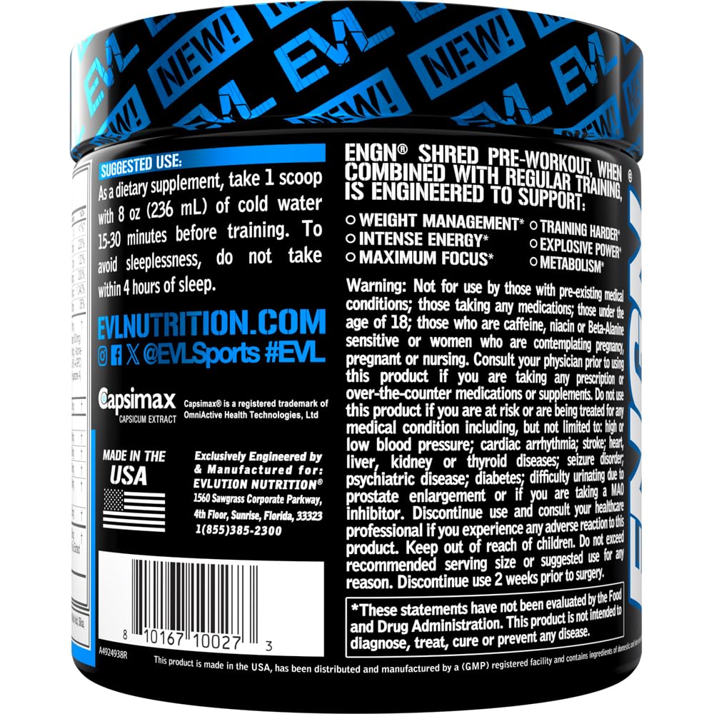 EVLution Ultimate Pre Workout : boisson prête avec teinte bleu rafraîchissante