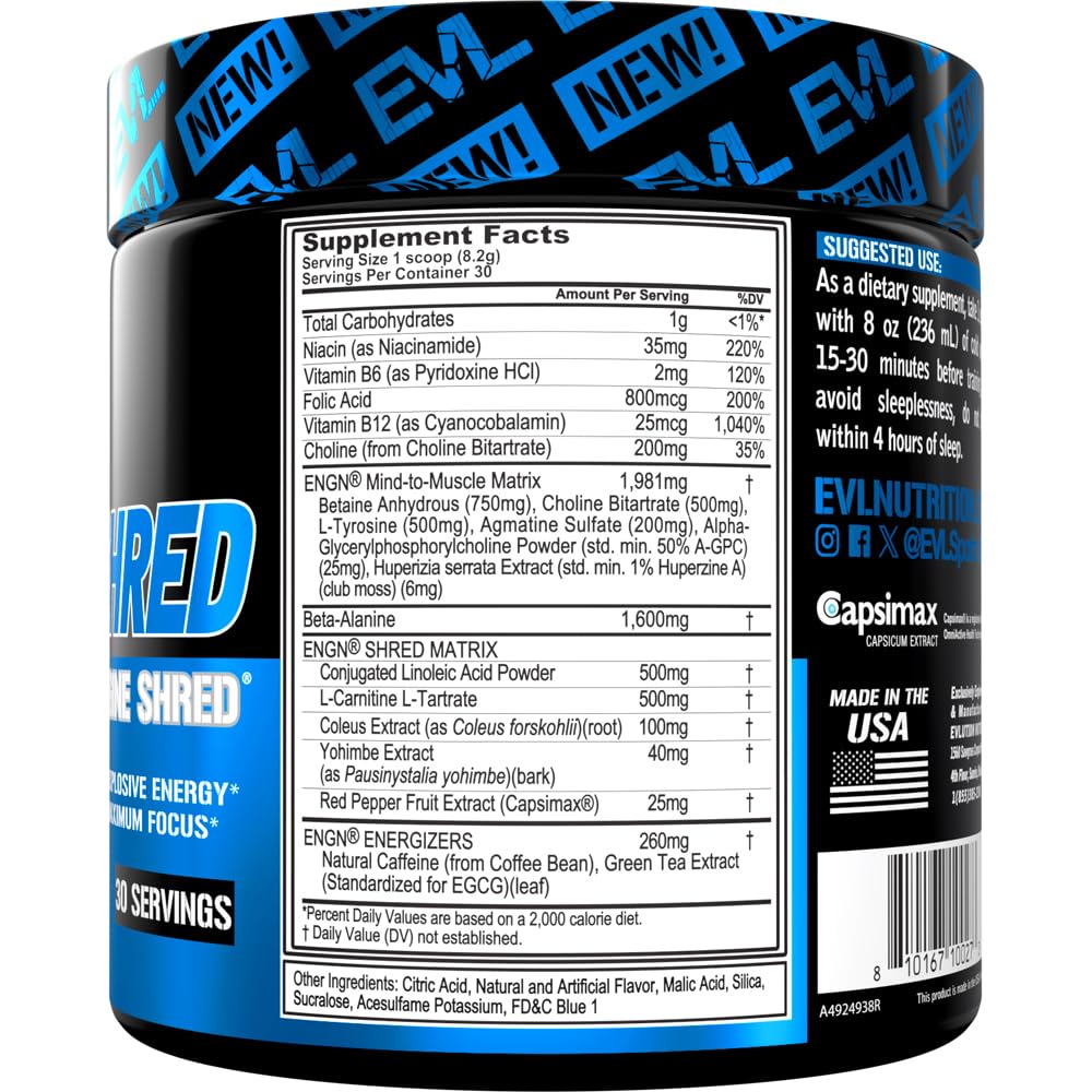 EVLution Ultimate Pre Workout : doseur inclus pour mesurer facilement la portion