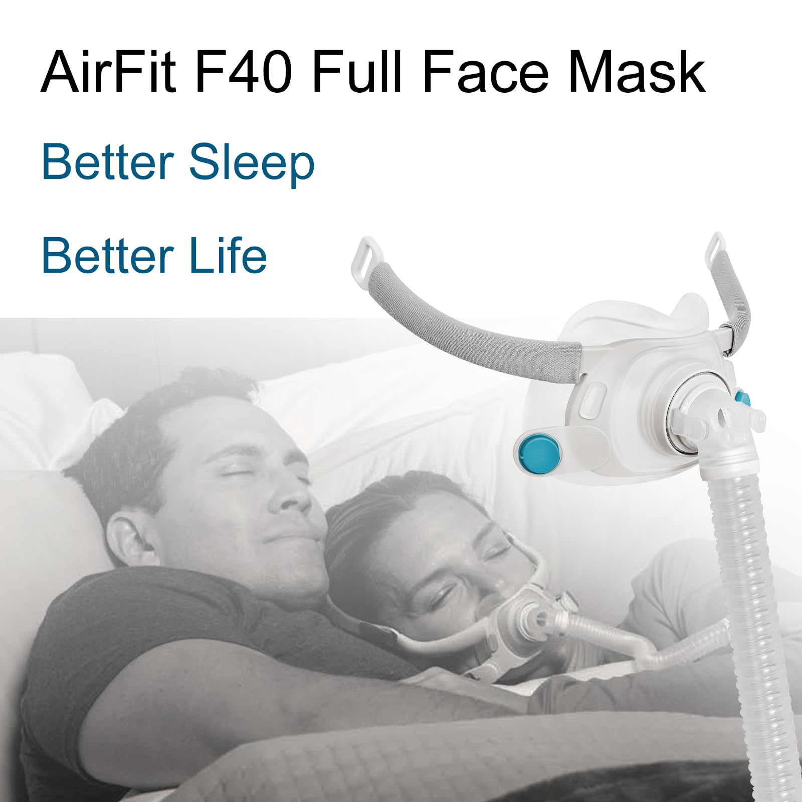 ÉvoClean AirFit F40 – cadre avec coude pour adaptabilité nocturne sans fuite.