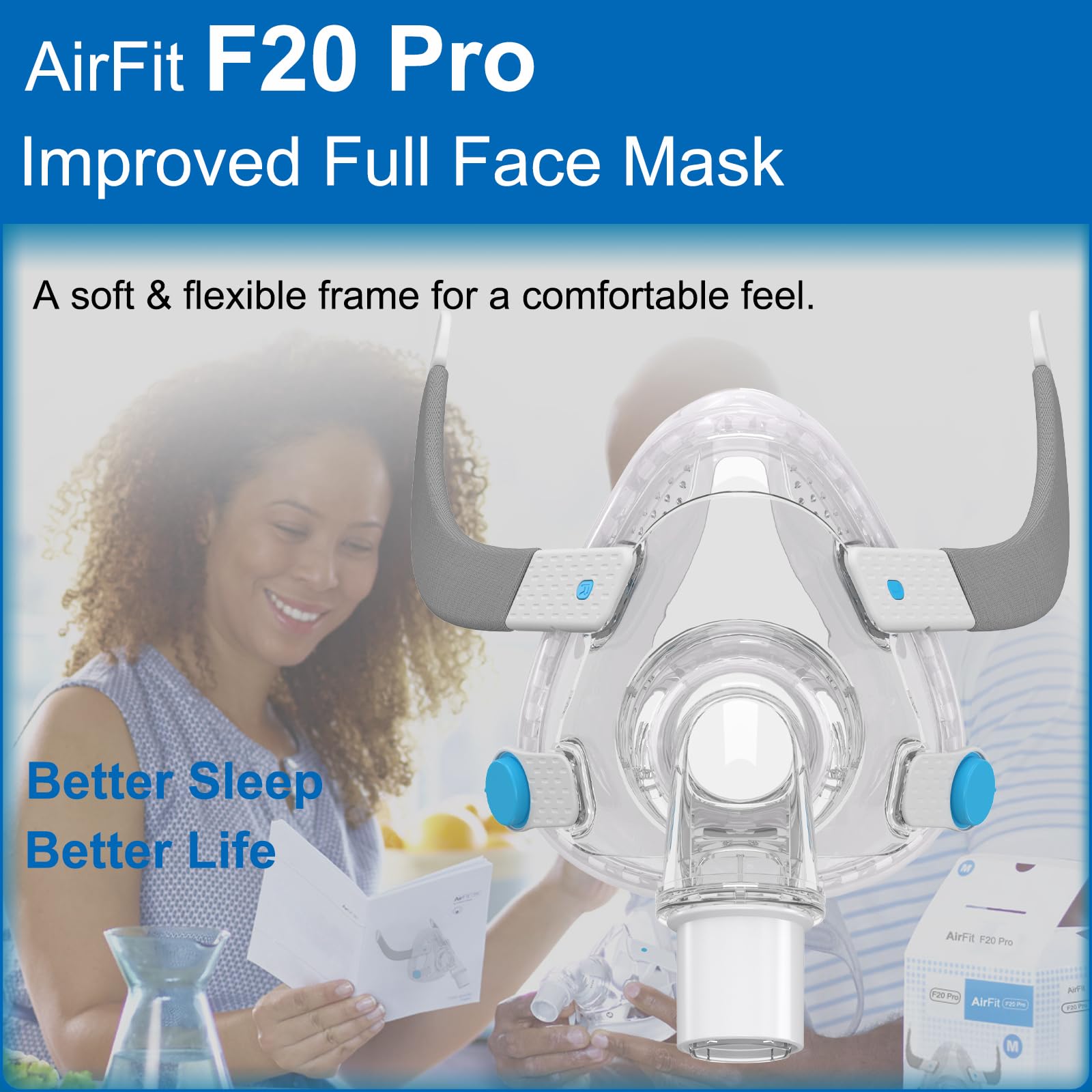 EvoClean cadre F20 Pro : cadre robuste maintenant le masque en place.