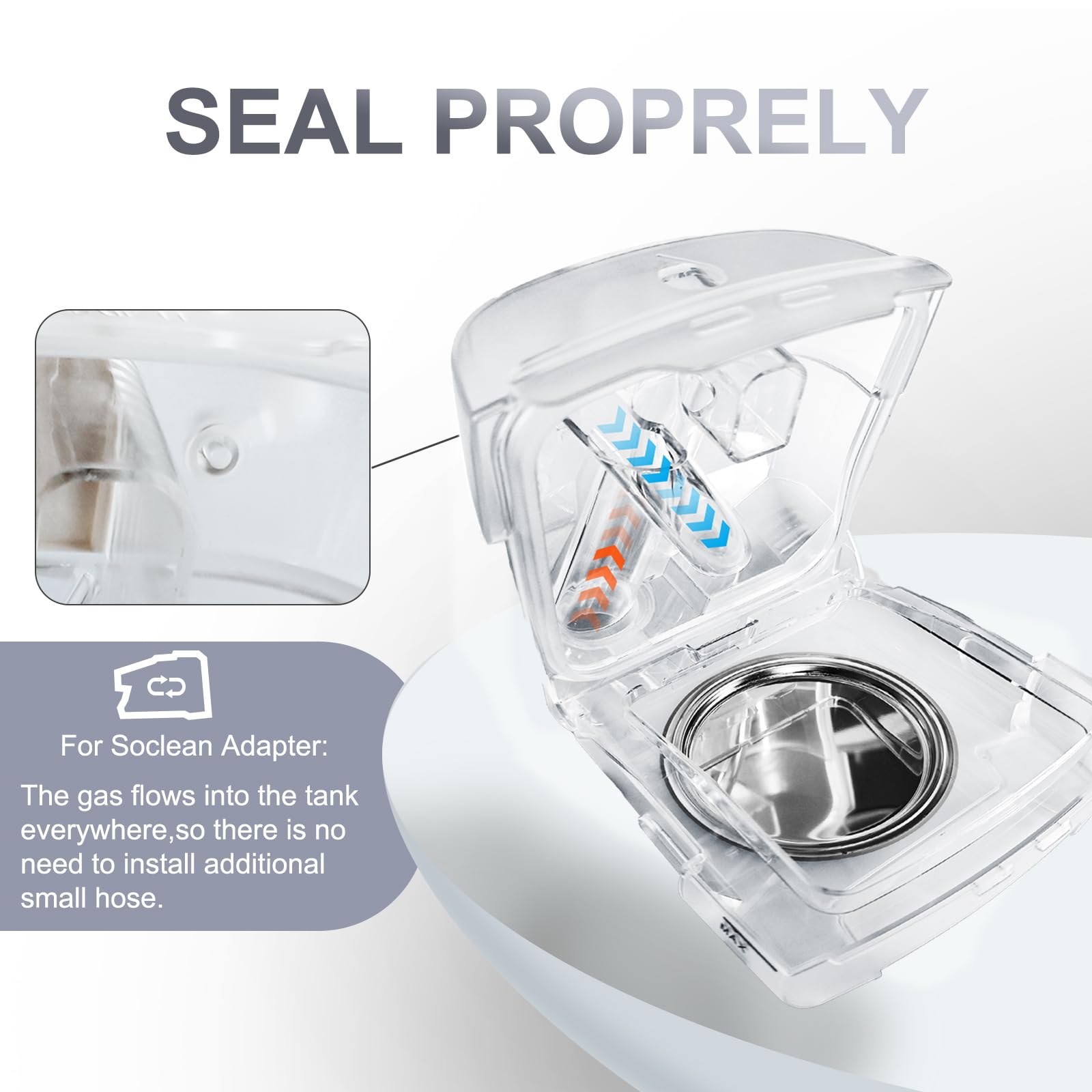 EvoClean chambre-eau pour humidificateur AirSense11, simplifie l'usage quotidien.