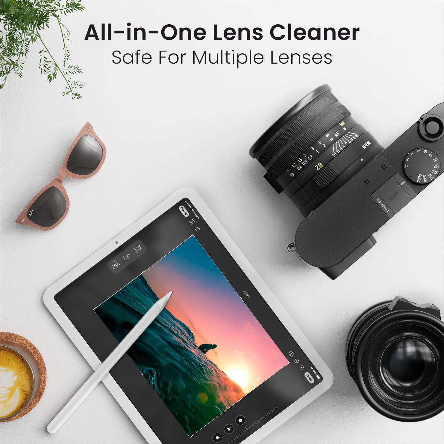 EVEO nettoyage quotidien des lunettes avec chiffon réutilisable