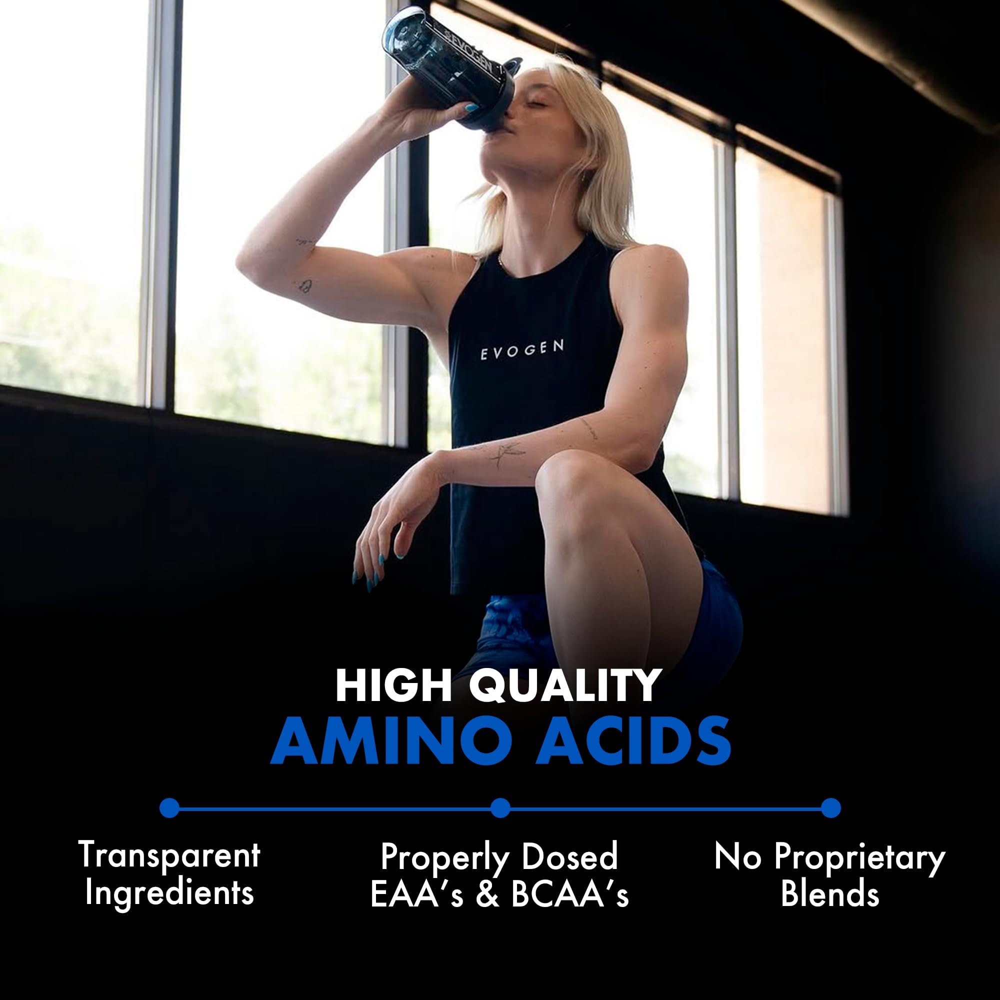 Evogen Amino K.E.M. — pompes musculaires et énergie pendant l'entraînement.