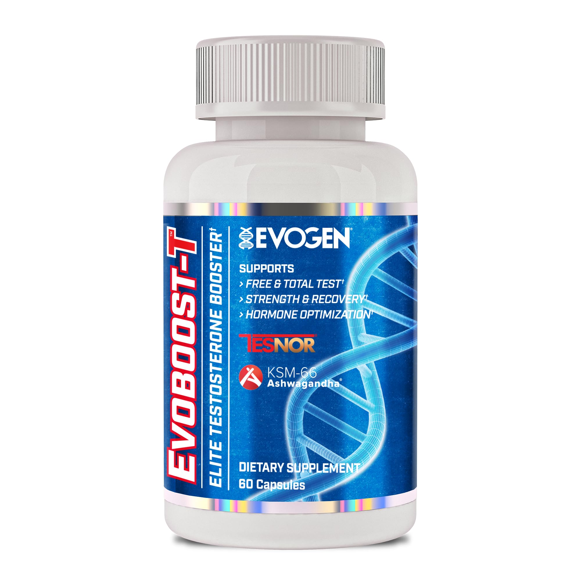 Bouteille Evogen Evoboost-T prête à soutenir l'endurance et la récupération.