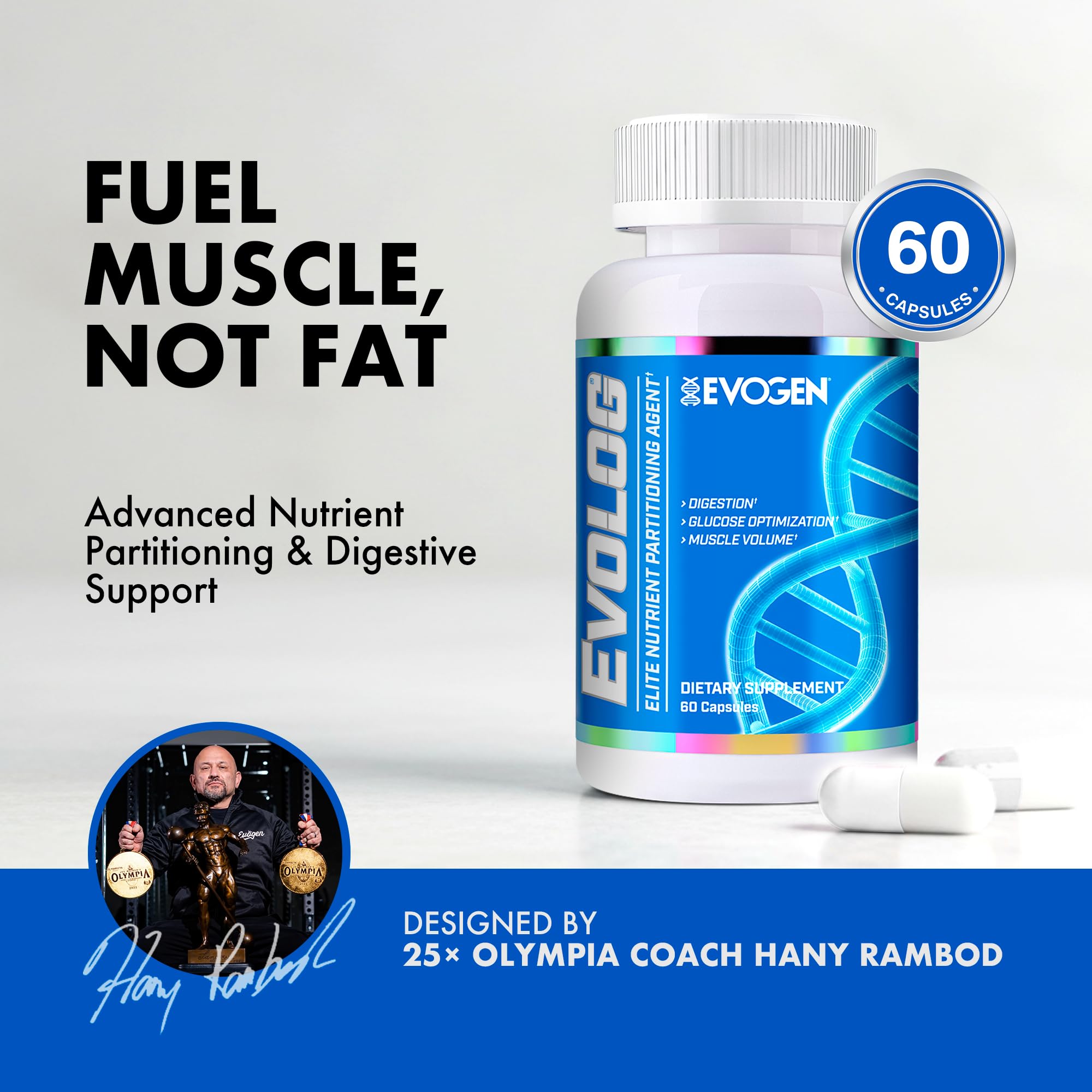 Evogen Evolog : capsules faciles à prendre pour soutenir la digestion et l’absorption.