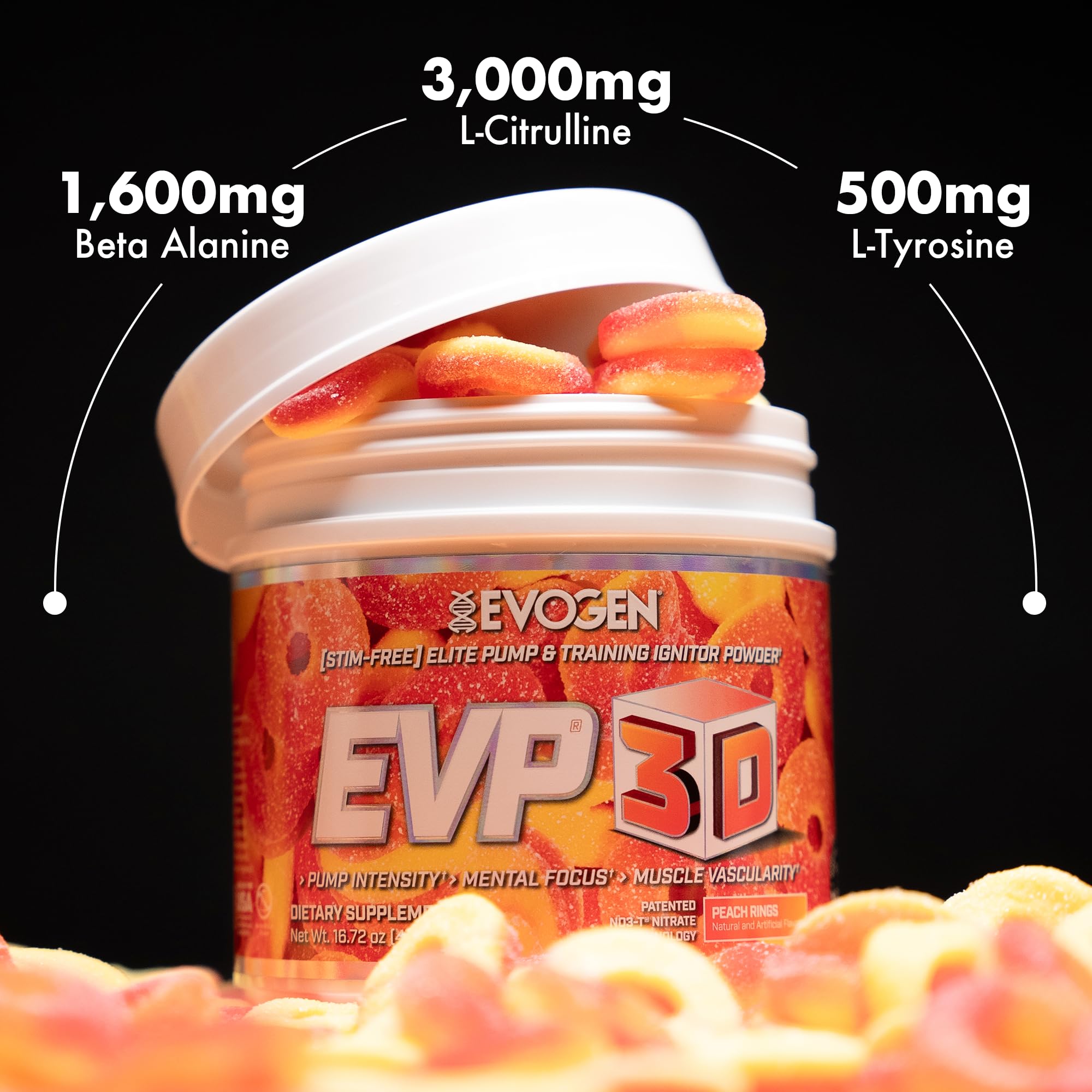 Evogen EVP-3D, créatine-monohydrate-melange, soutien potentiel au volume musculaire