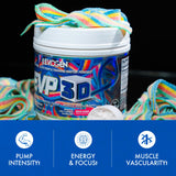 Evogen EVP 3D – tableau ingrédients qui mettent en avant la créatine et l'hydratation.