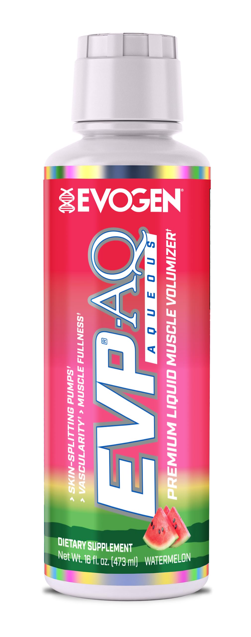 Evogen EVP AQ, bouteille melon, favorise l'hydratation musculaire et la vascularité pendant l'entraînement.