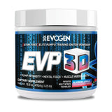 Evogen EVP 3D, pot pré-workout myrtille-pomme, énergie potentielle et pompe