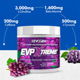 Verre avec glaçons contenant Evogen EVP Xtreme NO et énergie durable
