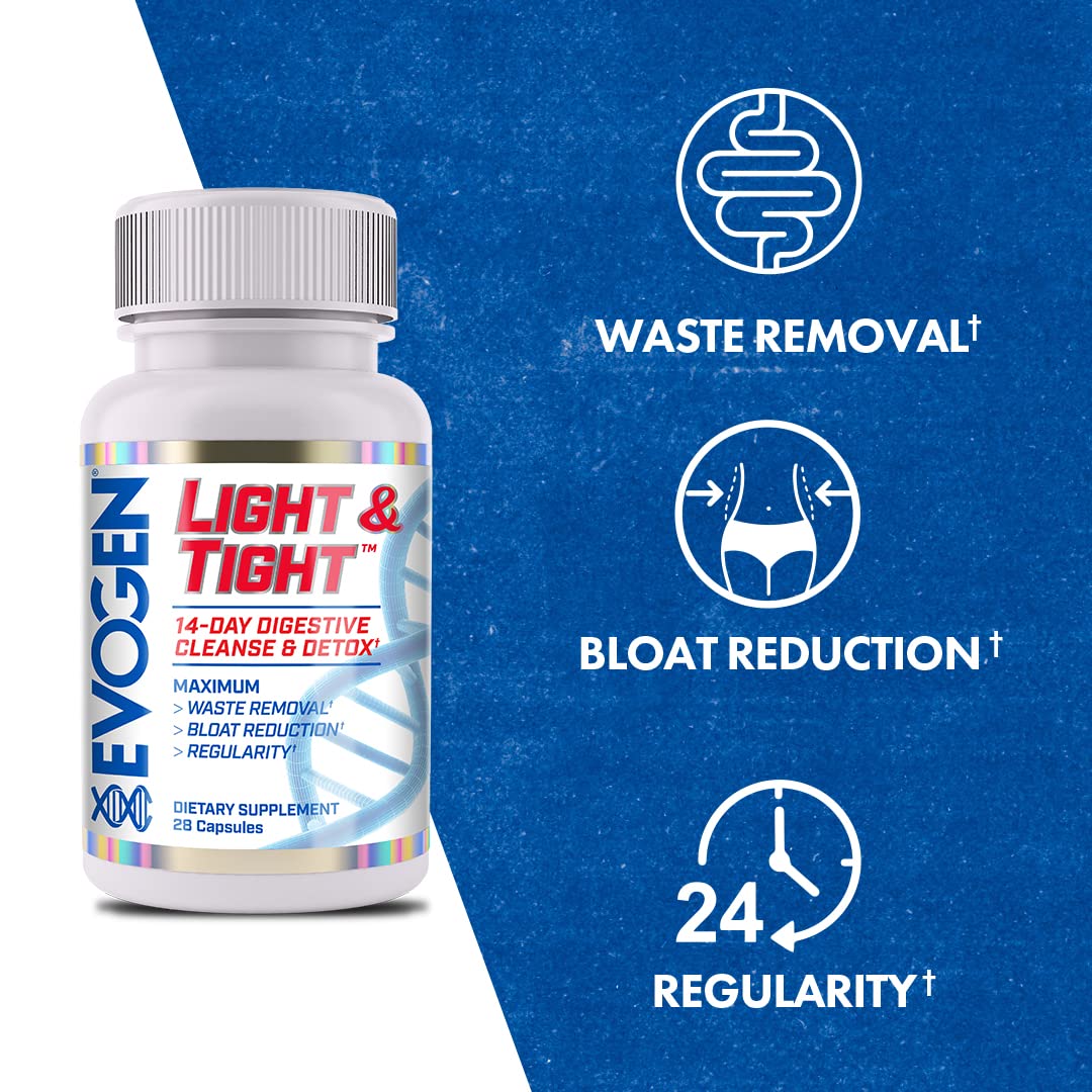 Evogen Light & Tight – bouteille dans l’eau pour soutien digestif.