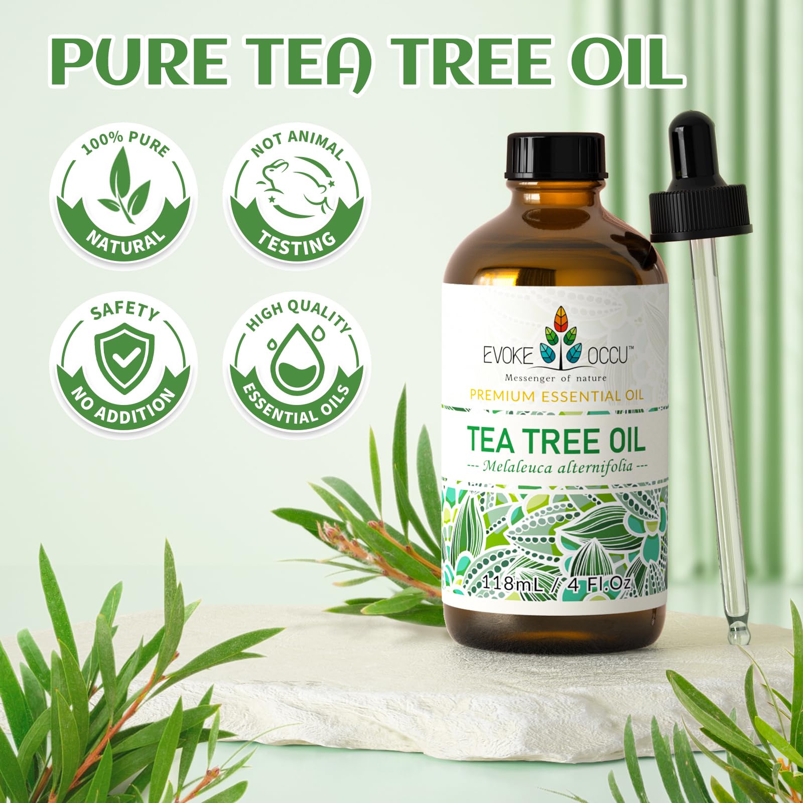 EVOKE OCCU huile arbre à thé pur – Aromathérapie et ambiance fraîche
