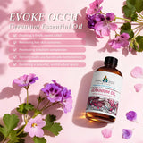 EVOKE OCCU huile géranium – parfum floral herbacé estompant les tensions.