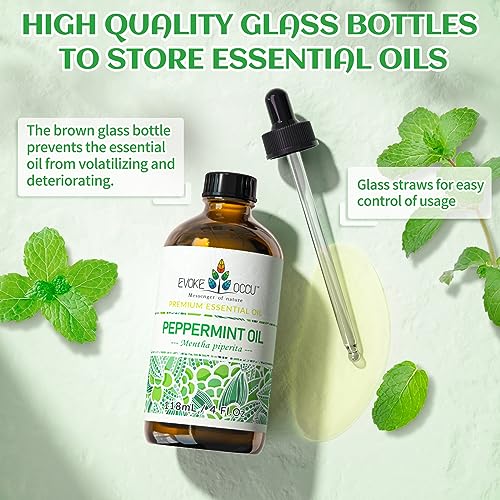EVOKE OCCU huile menthe poivrée pipette pratique, dosage sans gaspillage.