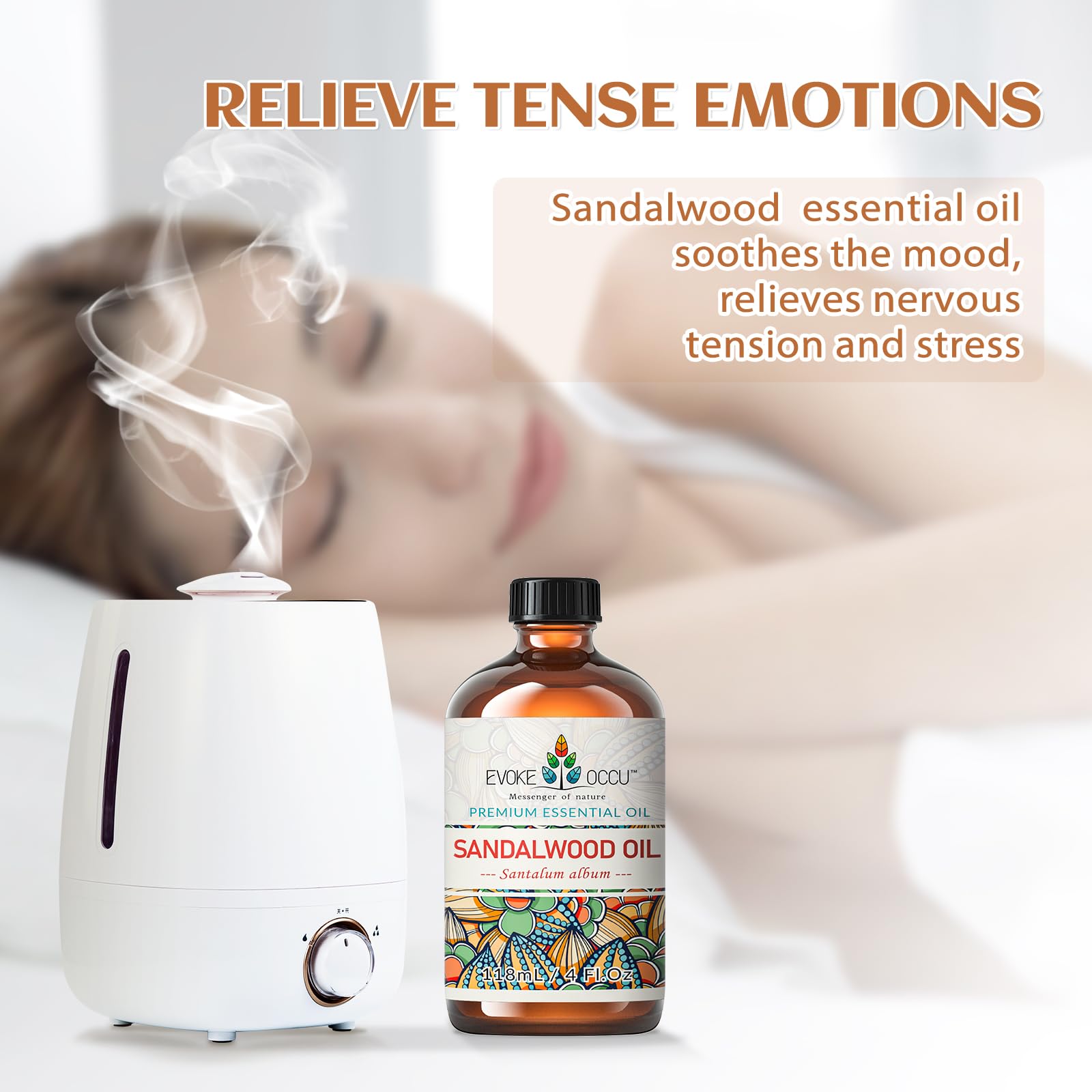 EVOKE OCCU huile santal – compte-gouttes pour dosage précis.