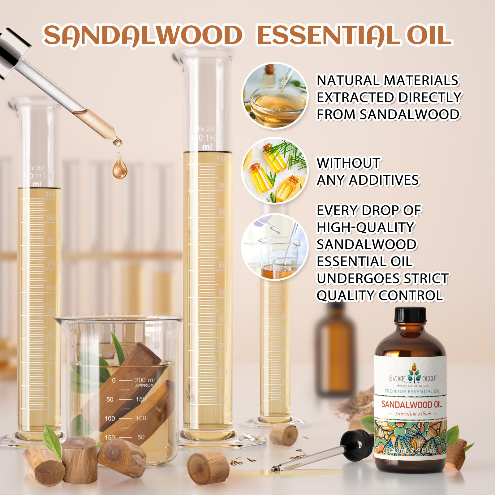 EVOKE OCCU huile santal – savon fait maison, parfum boisé.