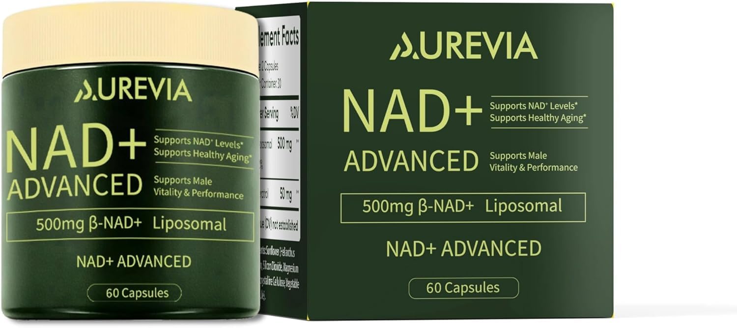 Evonex Aurevia NAD, capsules 500 mg pour énergie durable et soutien cellulaire.