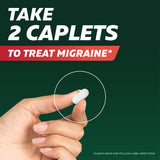 Excedrin Migraine Caplets: vue rapprochée sur l’action rapide.